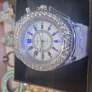 Brand New Geneva Quartz Led Light up Watch.